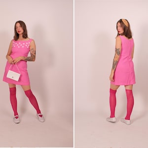 1960s Mini Pink Dress - Size S
