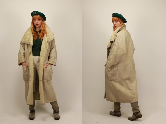 1970s-1980s GUCCI Shearling Sheepskin Long Coat -… - image 1