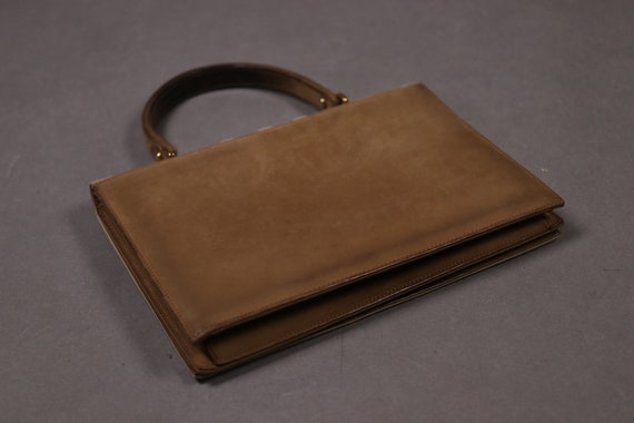 Taupe 1940's Suede Purse - image 7