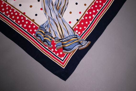 1980's LOREDANO Novelty Silk Scarf - image 2