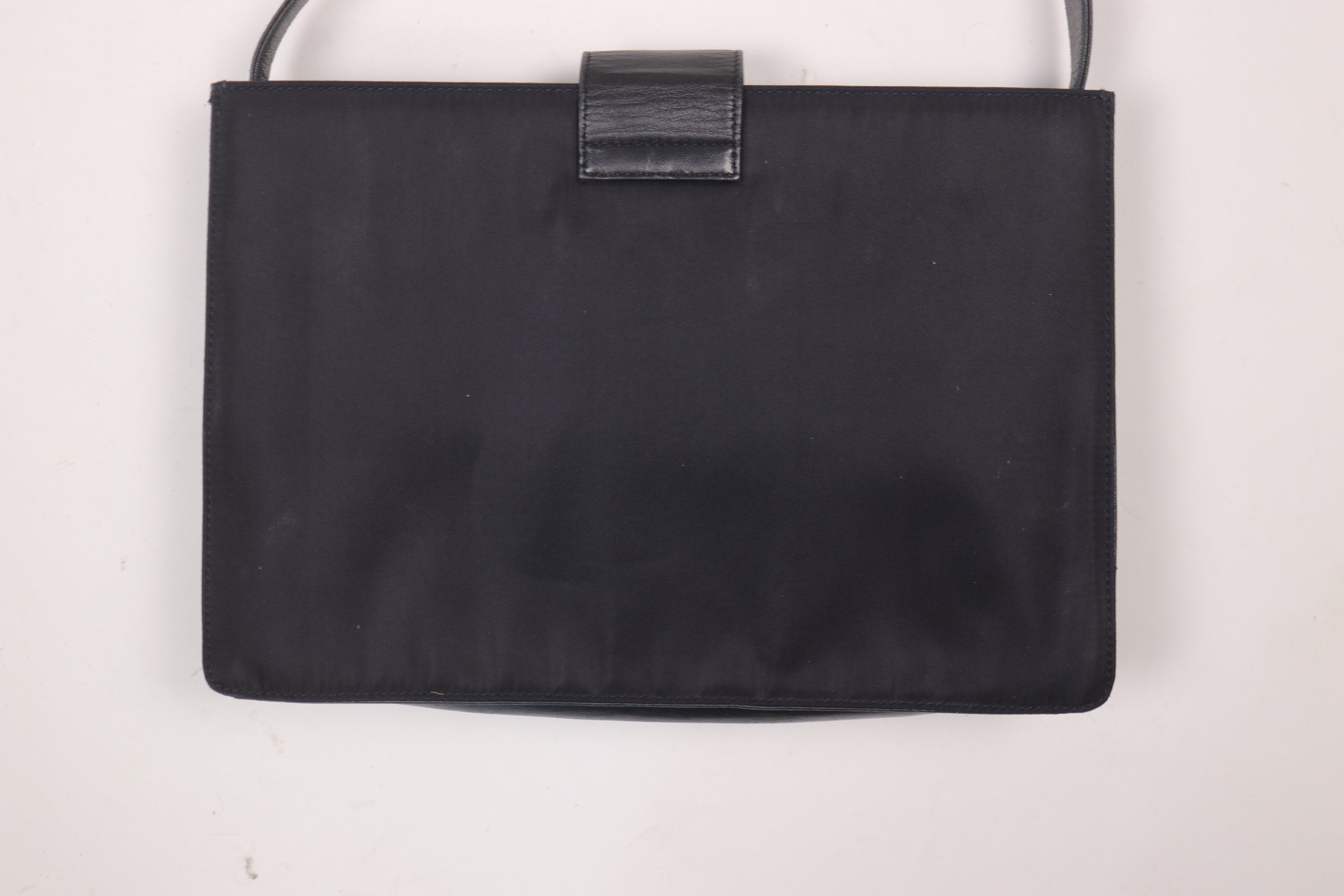 RARE! 1990s PRADA Nylon and Leather Squared Bag - Etsy 