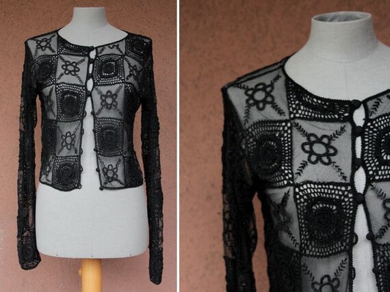 1960's Beaded Opera Cardigan - 60's Embroidered Ca