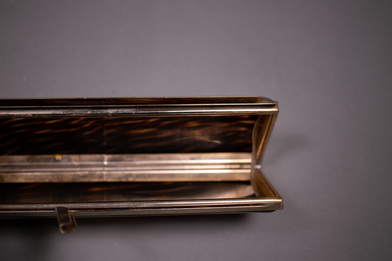 1940's Brown Translucent Lucite Clutch Translucent 40's Clutch Purse image 6