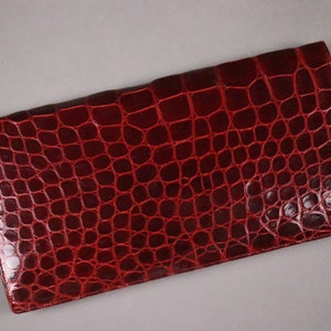 1960&#39;s Red Exotic Skin Clutch - 60&#39;s Red Leather Bag
