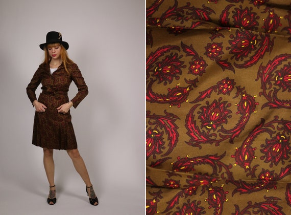 1960's Indian Paisley Silk Suit - 60s Blouse and S