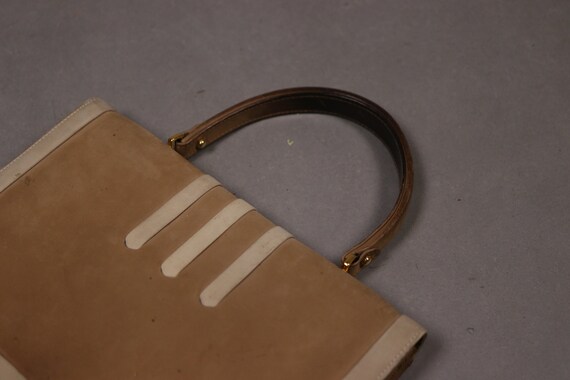 Taupe 1940's Suede Purse - image 4