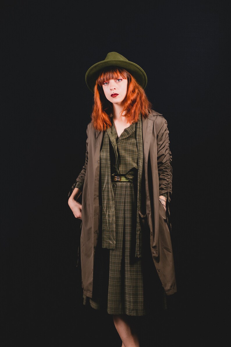 ON SALE 15/% JIL Sander Kahki Green Trench Coat Size S-M