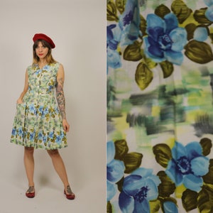 1950s Cotton Summer Dress - Size S