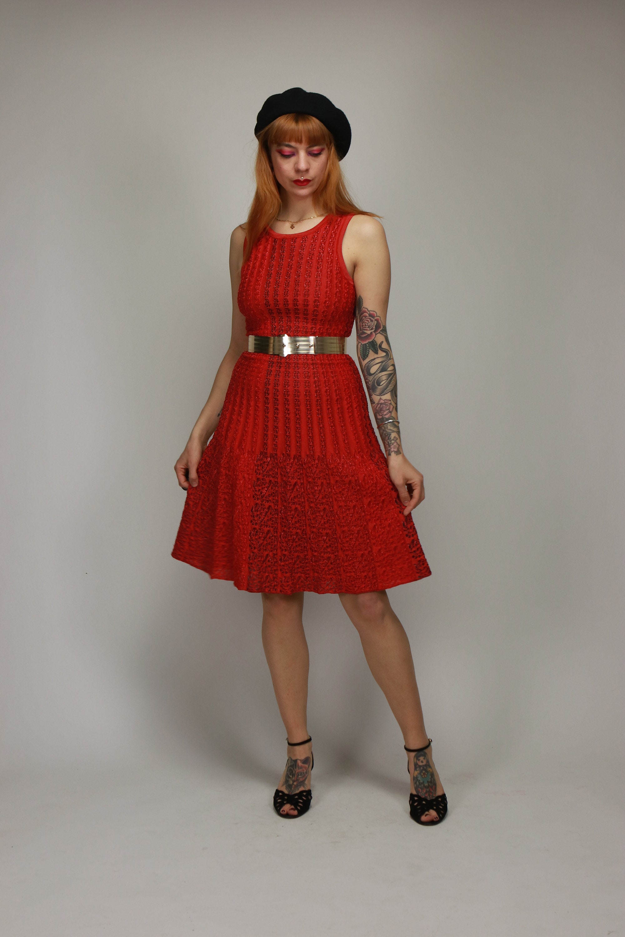 2000s AZZEDINE ALAIA Coral 3D Pattern Raffia Dress - Size S - Etsy