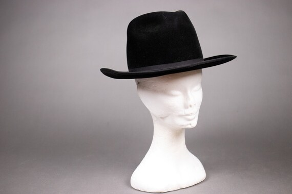 BORSALINO Black Cashemere and Wool Western Hat  -… - image 4