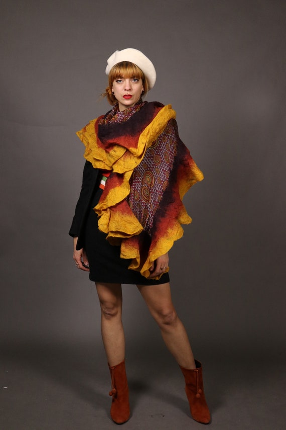 Silk and Wool Crazy Scarf