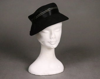 1940's 1950's Side Felt Hat