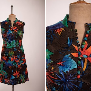 1960s Swiss Couture Dress - 1960s Cheongsam style dress - Size S