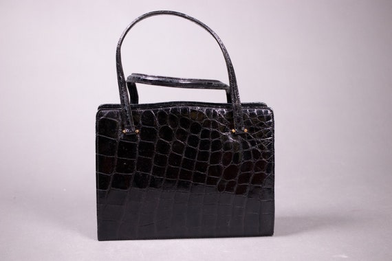 1950's Black Exotic skin Kelly Bag - 50's Black To