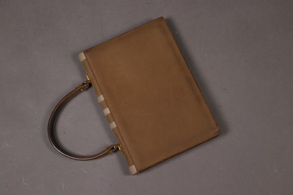 Taupe 1940's Suede Purse - image 5