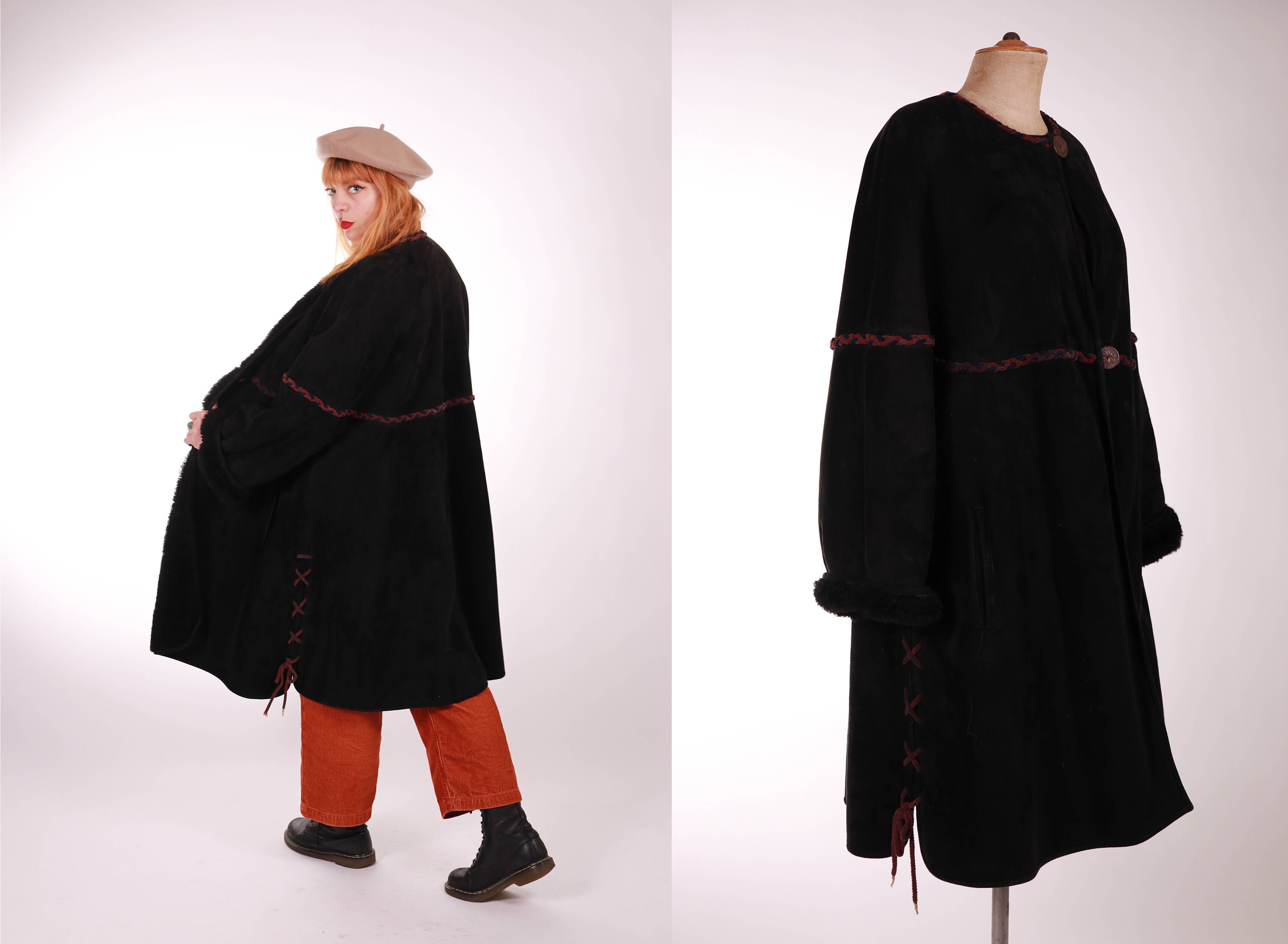 Vintage 70s-80s Fendi FENDISSIME Black Shearling Coat - Etsy Australia