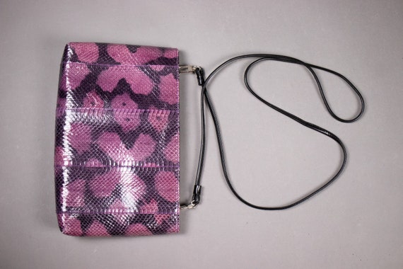 1990's Purple Snakeskin Bag - 90's Violet Python … - image 5
