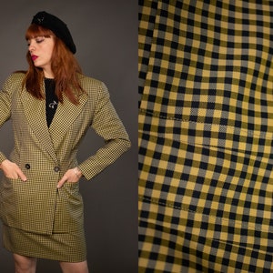 JIL SANDER Silk and Wool Houndtooth Set- Jil Sander Silk 2 pieces Suit - Size S