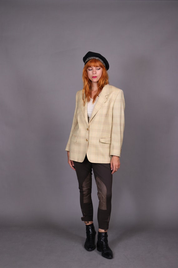 1990's AUSTIN REED Beige Wool Blazer - 90's Austi… - image 6