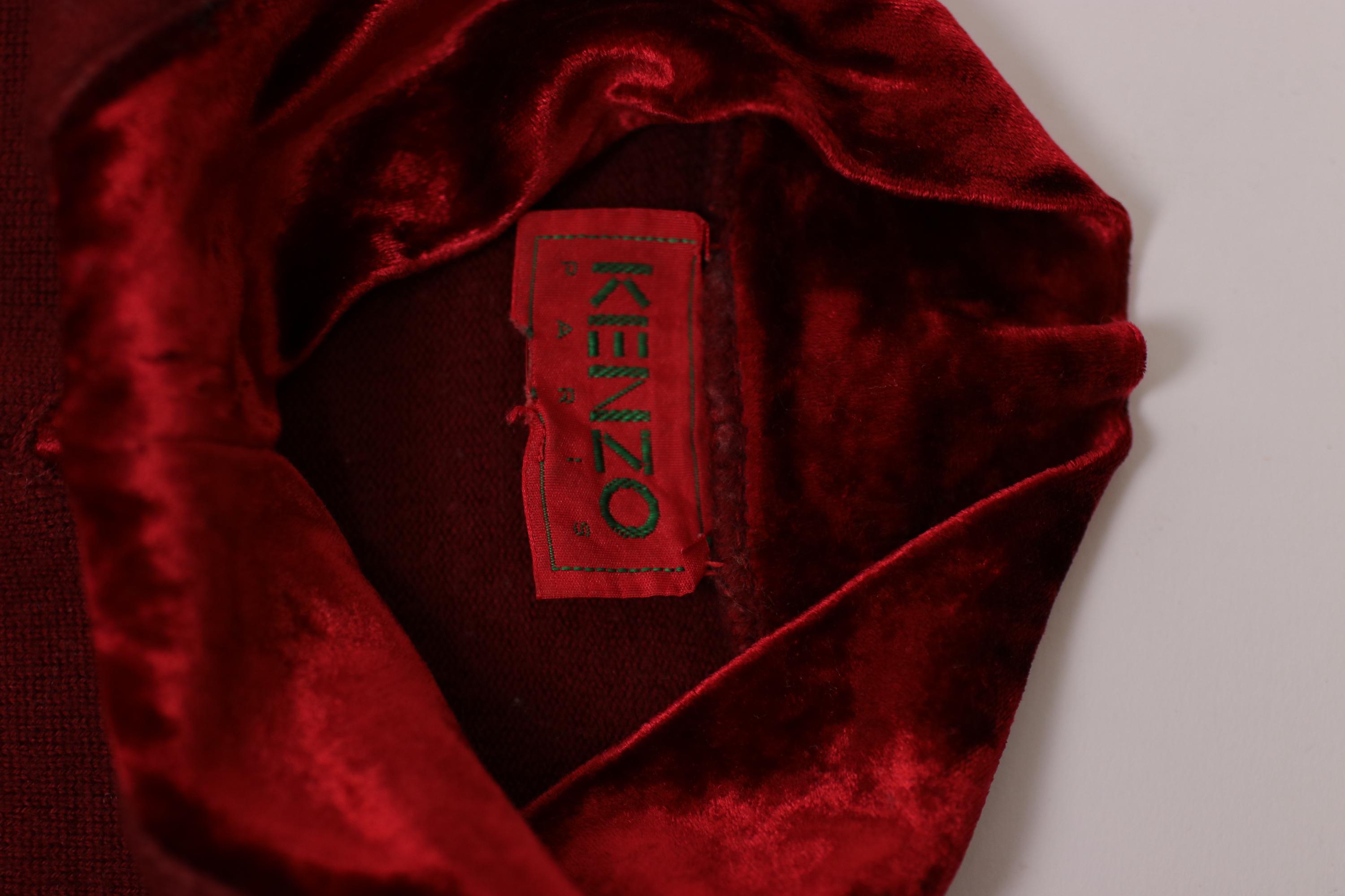 KENZO Red Velvet Top - Etsy