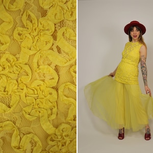 1970s Yellow Silk Jumpsuit Jack Bryan designed by Dupuis