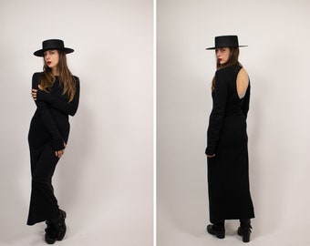 1990s Helmut Lang Cut Out Maxi Dress - Size M