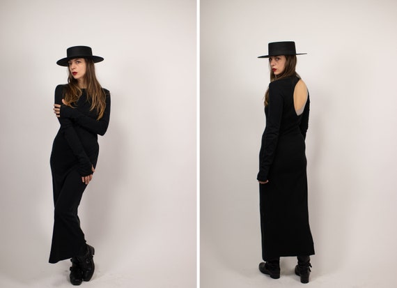 Helmut Lang, 1990s Helmut Lang Cut Out Maxi Dress - Size M