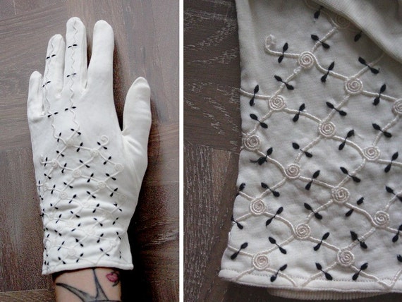 Vintage 1950's Wedding Gloves – Vintage Bridal Emb