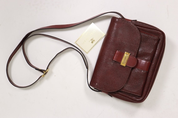 Vintage COURREGES Shoulder bag Courreges Burgundy Bag Etsy