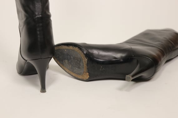 1990's BALLY Black Leather Boots - vintage BALLY … - image 2