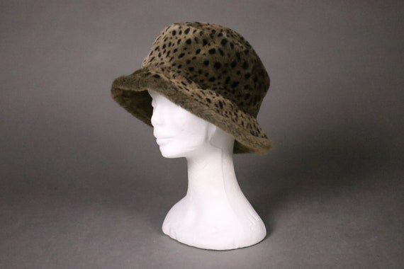 1980's Faux Fur Bucket Hat - Size S/M