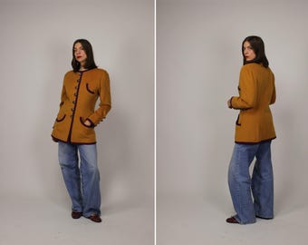 Vintage Yves Saint Laurent YSL Classic Retro Old Jacket French