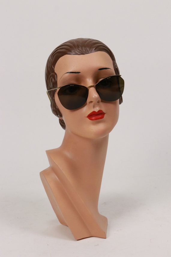 1950s Brass and Smoked Glasses - image 8