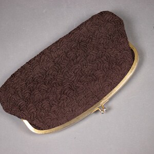 1940's Brown Soutache Clutch 40's Cord Soutache Evening Bag image 4