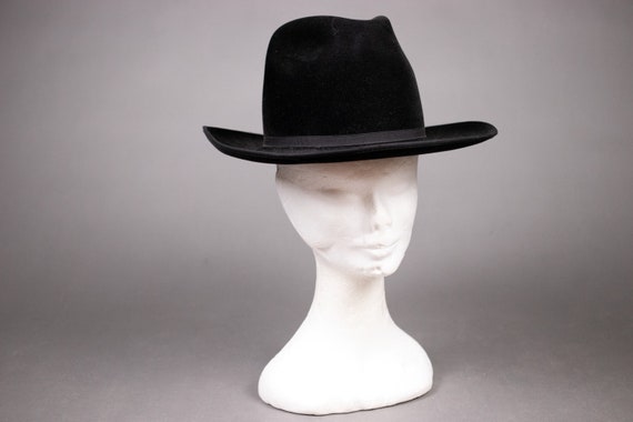 BORSALINO Black Cashemere and Wool Western Hat  -… - image 3