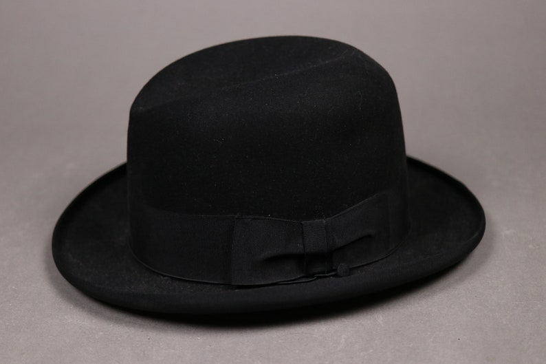 1930's / 1940's BORSALINO Homburg Black Felt Hat | Etsy