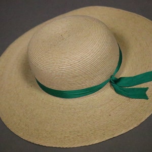 1960's Straw Capeline Hat 60's Straw Beach Hat - Etsy