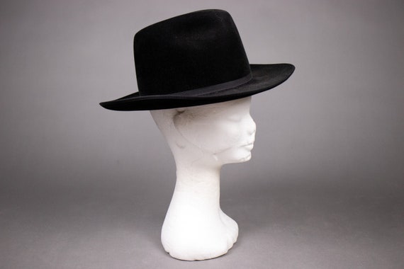 BORSALINO Black Cashemere and Wool Western Hat  -… - image 2