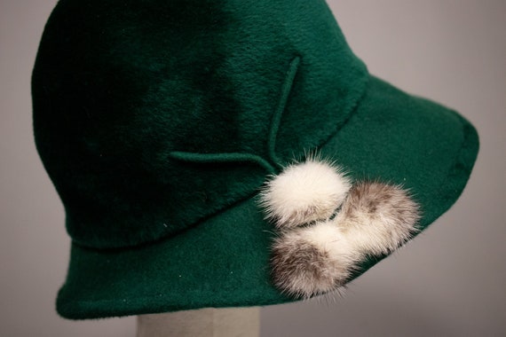1920's Beaver Skin Black Cloche Flapper Hat Accessoires Hoeden & petten Nette hoeden Cloche hoeden 