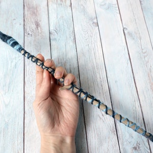 Magic driftwood wand -  spiritual helper tool with crystal and wool thread