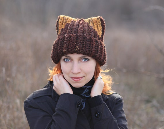 Un bonnet pour femme original avec ses oreilles de chats