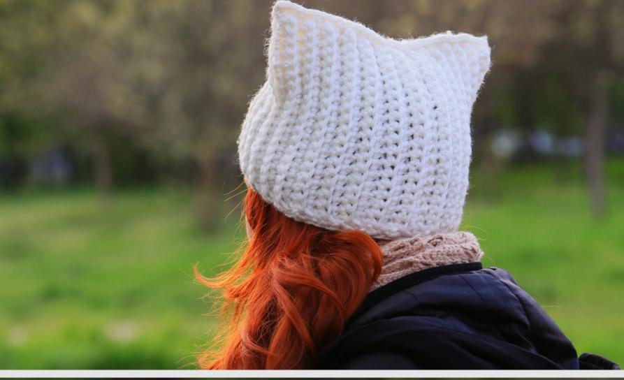 帽子 LOOP YARN SHAGGY CAT EAR KNIT CAP LOOP YARN SHAGGY CAT EAR KNIT CAP（How to Crochet a Cat
