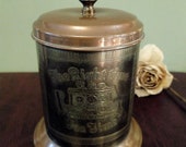 Vintage 1950 39 s Brass and Copper Tea Time Tea Caddy