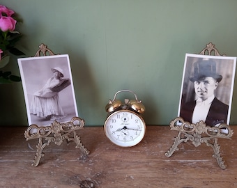 Mooi paar antieke/vintage bronzen ezel foto/fotolijsten/Franse rococostijl