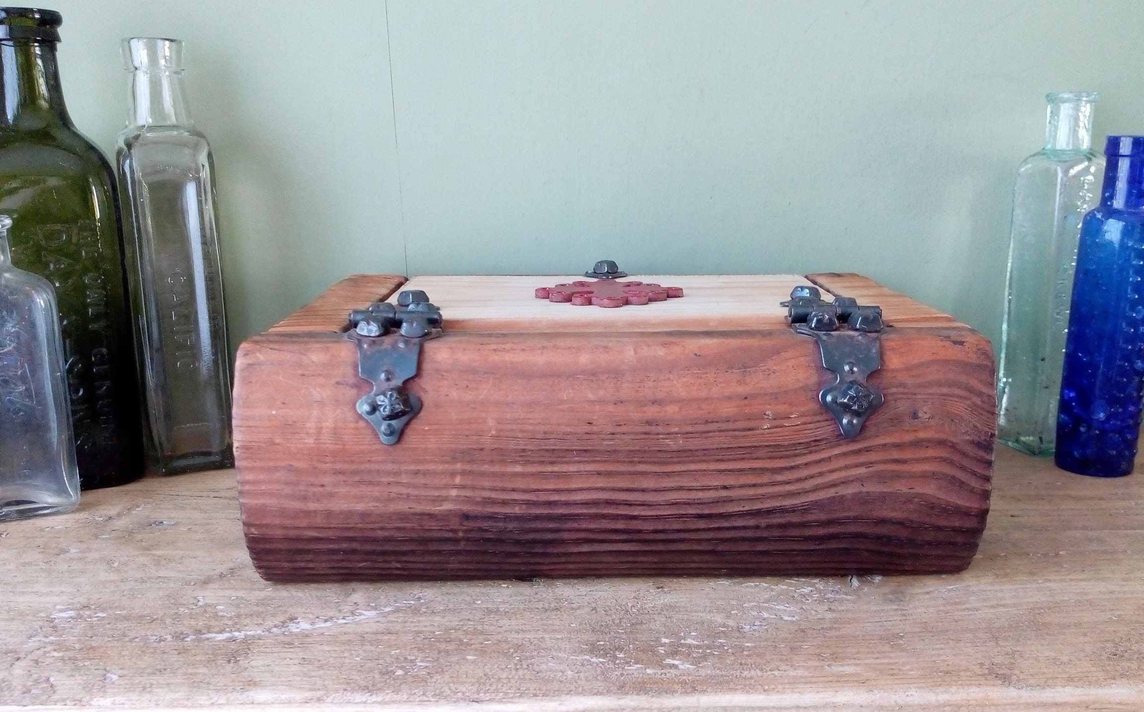 Vintage Wooden Faux Book Box / Book Safe / Trinket or Etsy
