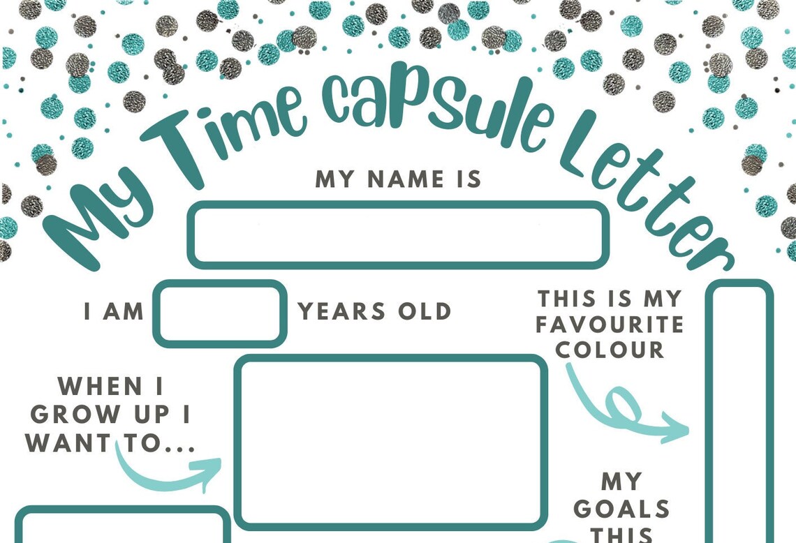 Children's Time Capsule Letter Instant Download Etsy