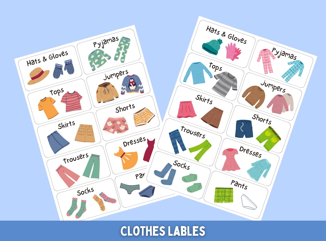 Children's Draw Labels, Instant Download Printable, Craft Organisation ...