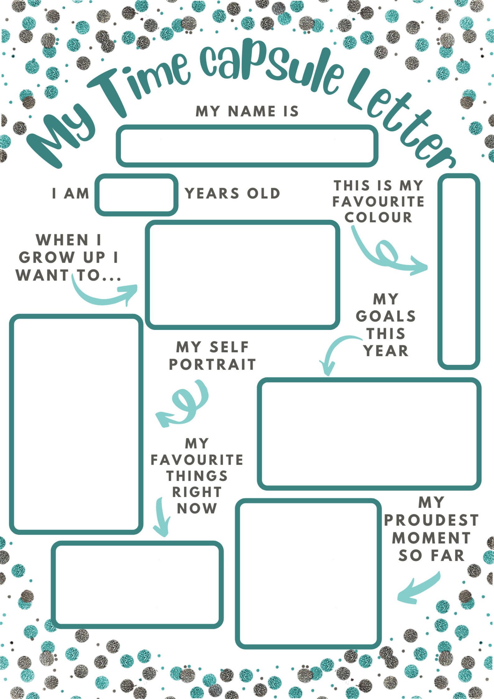 Children s Time Capsule Letter Instant Download Etsy UK Children s Time Capsule Letter Instant Download Etsy UK
