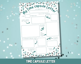 Kids Time Capsule Letter, Birthday Keepsake, Memory Gift (Instant Download)