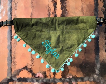 Over the collar dog scarf, personalized dog scarf, holiday dog scarf, over the collar dog bandana, dog gift